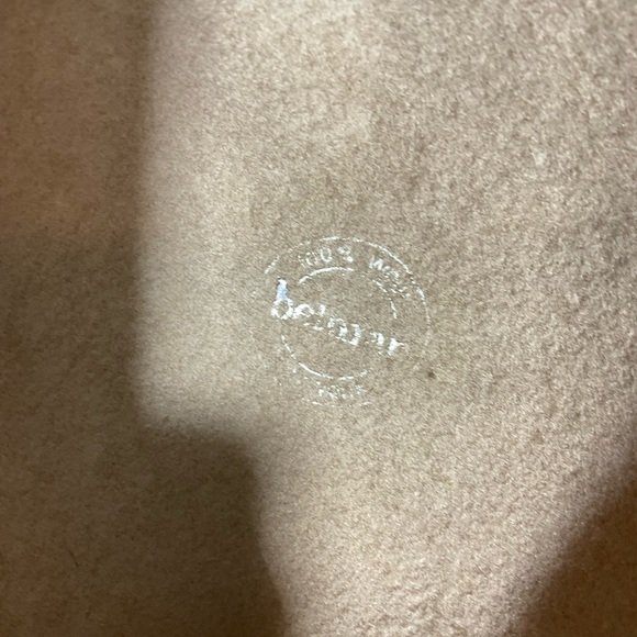 Betmar New York 100% Wool Tan Round Large Rim Cowgirl Hat w/Soft Top & Tie Band - Picture 14 of 15